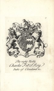 Charles Fitz-Roy jobb nemes, Cleveland 2. hercegének címere és címere