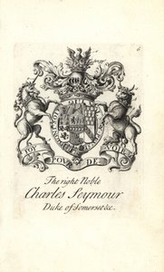 Charles Seymour jobb nemes, Somerset 6. hercegének címere és címere alkotó: Andrew Johnston