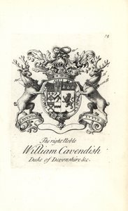 William Cavendish jobb nemes, Devonshire 2. hercegének címere és címere