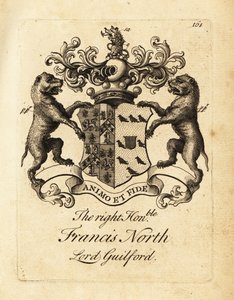 Francis North, Lord Guilford, Guilford 2. báró címere alkotó: Andrew Johnston