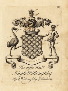 A jobb tisztelt Hugh Willoughby, Lord Willoughby Parham címere alkotó: Andrew Johnston