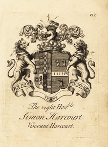 Simon Harcourt jobboldal címere alkotó: Andrew Johnston