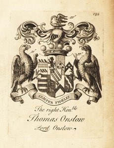 Thomas Onslow jobboldal címere, Lord Onslow, Onslow 2. báró alkotó: Andrew Johnston