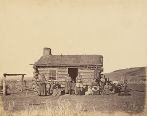 48. tábla. Mormon család, Great Salt Lake Valley,1869 (fénykép) alkotó: Andrew Joseph Russell