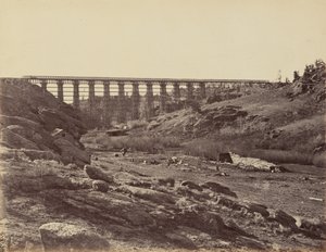 7. tányér. Dale Creek híd, általános nézet,1869 (fotó) alkotó: Andrew Joseph Russell