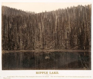 Ripple Lake, White Pine Cañon, Utah, a Nagy Nyugatról illusztrálva A. J. Russell által a kontinensen át készített fényképészeti sorozatban, amely a Union Pacific vasútvonal mentén készült, Omahától, Nebraskától nyugatra. I. kötet alkotó: Andrew Joseph Russell