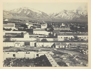 Salt Lake City, Camp Douglas és Wasatch-hegység a háttérben alkotó: Andrew Joseph Russell