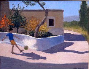 Fiú focilabdával,Görögország alkotó: Andrew Macara