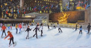 Este, Rockefeller jégpálya, New York, alkotó: Andrew Macara
