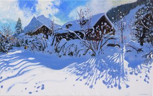 Friss hó, Morzine Village, 2015, alkotó: Andrew Macara