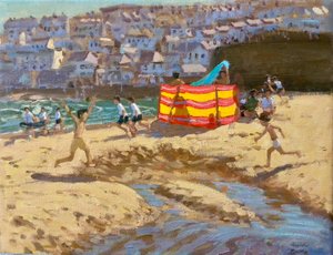 Narancssárga és sárga szélfogó, St Ives.2010 14x18" alkotó: Andrew Macara