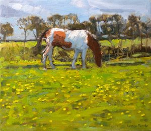 Piebald Horse, 2010 (olaj, vászon) alkotó: Andrew Macara