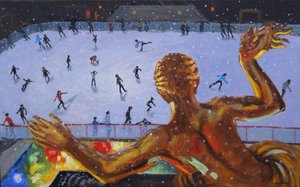 Prometheus, Rockefeller jégpálya, New York. 2018 alkotó: Andrew Macara