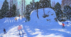 Rock City, Val Gardena, Olaszország, 2020 (olaj, vászon) alkotó: Andrew Macara