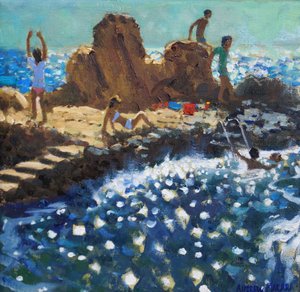 Tengeri csillogás, Rovinj, 2016 (olaj, vászon) alkotó: Andrew Macara