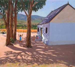 A hinta, Klein (kicsi) Karoo, Dél-Afrika, 2000 (olaj, vászon) alkotó: Andrew Macara