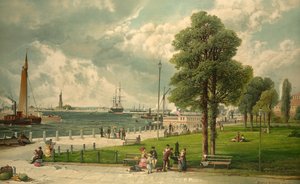 Castle Garden, New York, pub. 1887 (színes litográfia)