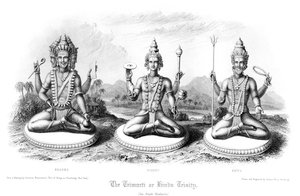 A Trimurti vagy Hindu Szentháromság. alkotó: Andrew Thomas