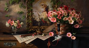 Romantikus virágos csendélet alkotó: Andrey Morozov