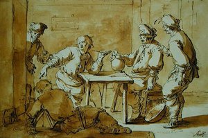 A bárban, 1633 (toll és tinta mosás papíron)