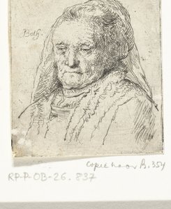 Rembrandt anyjának portré mellszobra