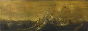Hajók viharban alkotó: Andries van Eertvelt (attributed to)