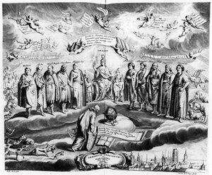 Firmmentum Sobiescianum vagy Uranographia, Johannes Hevelius (1611-87), vésette Charles de la Haye, kocsma. 1687-ben alkotó: Andrzej Stech