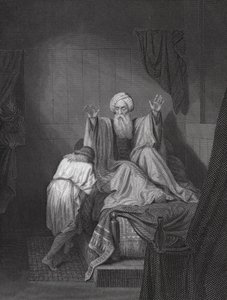 Izsák megáldja Jákobot (metszet) alkotó: Ange Louis (1815 72) (after) Janet