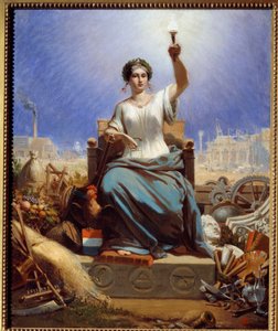 Franciaország megvilágítja a világot. Allegória. Janet Lange (1815-1872) festménye