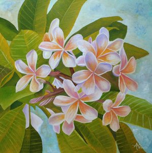 Puha plumeria-virágok alkotó: Angeles M. Pomata