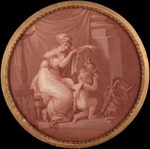 Cupido élete (metszet) alkotó: Angelica (after) Kauffmann
