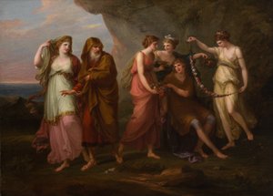 Telemachus és Calypso nimfái, 1782.