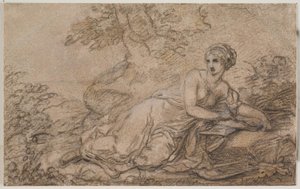 Egy női költő, valószínűleg Sappho alkotó: Angelica Kauffmann