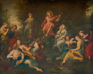 Apollo és a múzsák, 1772 alkotó: Angelica Kauffmann