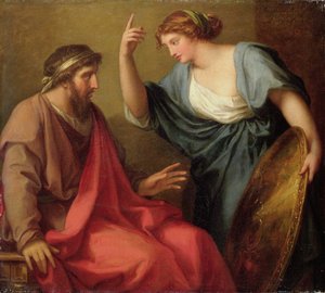 Egeria átadja Numa Pompiliusnak a pajzsát, 1794 alkotó: Angelica Kauffmann