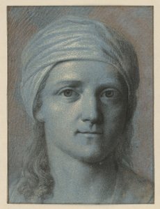 Női fej szemből, turbánnal alkotó: Angelica Kauffmann