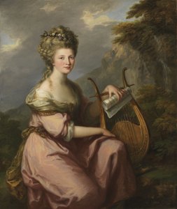 Sarah Harrop (Batesné) portréja múzsaként alkotó: Angelica Kauffmann