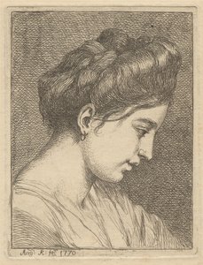 Fiatal nő feje profilból alkotó: Angelica Kauffmann
