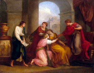 Vergilius felolvassa az Aeneist Augustusnak és Octaviának, 1788. alkotó: Angelica Kauffmann