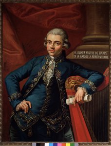 Philip Joseph Hinner német zeneszerző és hárfaművész (1754-1805 után) portréja