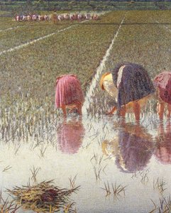 Nyolcvan fillérért, Angelo Morbelli (1853-1919), Olaj, vászon, 67,5x124,5 cm, Részlet alkotó: Angelo Morbelli