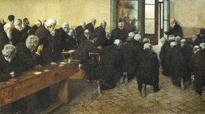 A viaticum, 1884 (olaj, vászon) alkotó: Angelo Morbelli