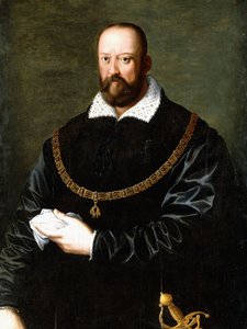 Cosimo de Medici I. félalakos portréja, aki az Aranygyapjú Rendet viseli