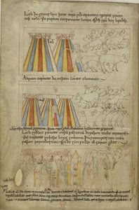 Cotton Claudius B. IV, f.23v Lot és Ábrahám alkotó: Anglo Saxon
