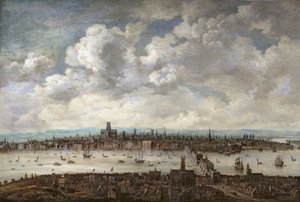 London kilátása Southwarkból alkotó: Anglo Dutch School