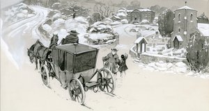18. századi otthon a hóban alkotó: Angus McBride