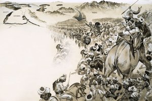 Nagy Sándor lerohanja Indiát alkotó: Angus McBride