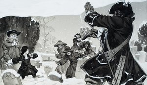 Churchyard Brawl (gouache, papír) alkotó: Angus McBride
