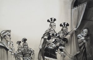 Claudius (10BC-54AD) (gouache, papír) alkotó: Angus McBride