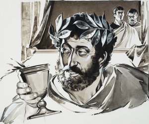 Commodus császár (gouache, papír) alkotó: Angus McBride